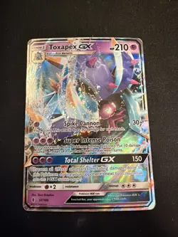 Pokemon TCG Toxapex GX Ultra Rare Card Guardians Rising 57/145 - Image 1