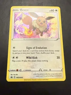 2020 Pokemon EEVEE Black Star Promo COSMOS HOLO Foil Rare Set Card #SWSH042 MINT - Image 1