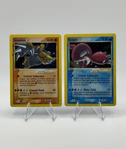 Pokemon TCG 111/113 & 112/113 Groudon & Kyogre Gold Star Cards! Read Description - Image 1