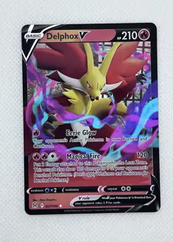 Pokemon Swsh11: Lost Origin Delphox v Ultra Rare Holo Card 027/196 - Image 1