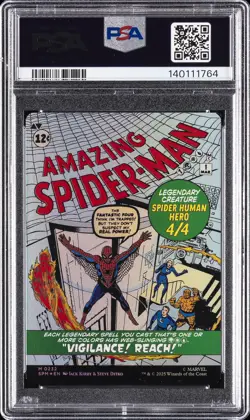 2025 MTG MARVEL'S SPIDER-MAN BORDERLESS AMAZING SPIDER-MAN/PETER PARKER PSA 10 - Image 2