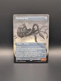 MTG - Nautiloid Ship - BORDERLESS Non-Foil - Artifact Vehicle - CLB #373 -Mythic - Image 1