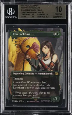2025 MTG FINAL FANTASY CHOCOBO TRACK FOIL R BUNDLE INSERT TIFA LOCKHART BGS 10 - Image 1