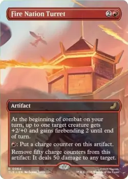 MTG Avatar: The Last Airbender - Fire Nation Turret FOIL Borderless (0064) NM - Image 1