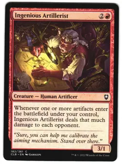Ingenious Artillerist 182 C Commander Legends: Battle for Baldur's Gate NM MTG - Image 1