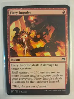 4x Fiery Impulse NM-Mint Magic Origins ORI (145/272) MTG Magic PLAYSET OF 4 - Image 1