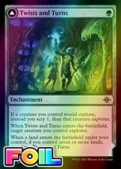x1 Twists and Turns // Mycoid Maze LCI MTG 217 FOIL UNCOMMON M/NM 1x - Image 1