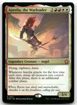 Aurelia, the Warleader #651 (NM) Foundations FDN Magic MTG - Image 1