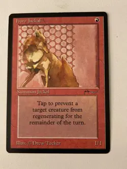 Magic the Gathering MTG Arabian Nights Hurr Jackal LP (Beta Bob) - Image 1