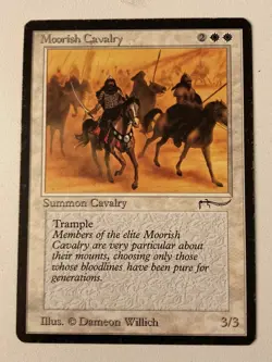 Magic the Gathering MTG Arabian Nights Moorish Cavalry Dark MP (Beta Bob) - Image 1