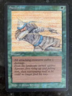 Magic the Gathering MTG Arabian Nights Sandstorm MP (Beta Bob) - Image 1