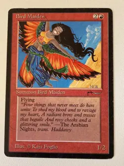 Magic the Gathering MTG Arabian Nights Bird Maiden Light MP (Beta Bob) - Image 1