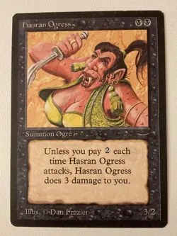 Magic the Gathering MTG Arabian Nights Hasran Ogress Light LP (Beta Bob) - Image 1