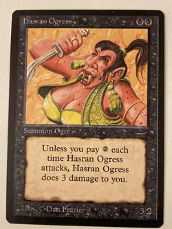 Magic the Gathering MTG Arabian Nights Hasran Ogress Dark LP (Beta Bob) - Image 1