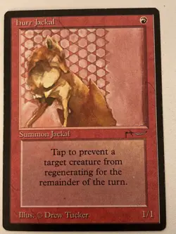 Magic the Gathering MTG Arabian Nights Hurr Jackal MP (Beta Bob) - Image 1