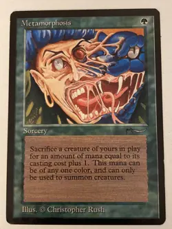 Magic the Gathering MTG Arabian Nights Metamorphosis MP (Beta Bob) - Image 1