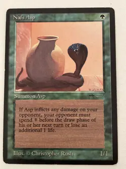 Magic the Gathering MTG Arabian Nights Nafs Asp Dark MP (Beta Bob) - Image 1