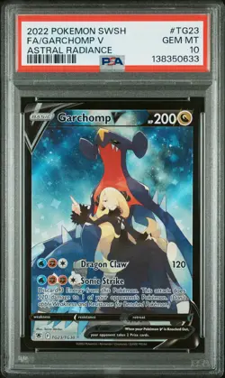 2022 POKEMON SWORD & SHIELD ASTRAL RADIANCE #TG23 FULL ART/GARCHOMP V PSA 10 - Image 1