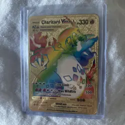 Pokemon TCG Charizard Vmax Gold Plated 074/073 HP 330 Rainbow - Super Rare 2020 - Image 1