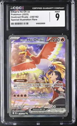Ethan’s Ho-Oh ex 230/182 SIR CGC Mint 9 Pokemon Destined Rivals - Image 1