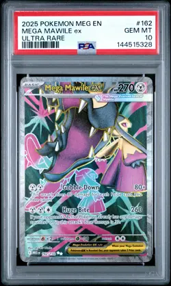 2025 POKEMON MEG EN-MEGA EVOLUTION ULTRA RARE #162 MEGA MAWILE EX PSA 10 - Image 1