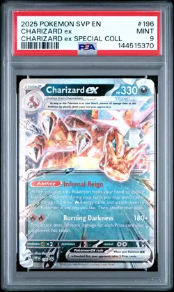 2025 POKEMON SVP SPECIAL COLLECTION PROMO #196 CHARIZARD EX PSA 9 - Image 1