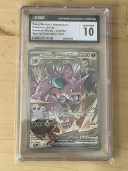 Pokemon Destined Rivals - Team Rocket's Nidoking EX 233/182 - CGC Gem Mint 10 - Image 1