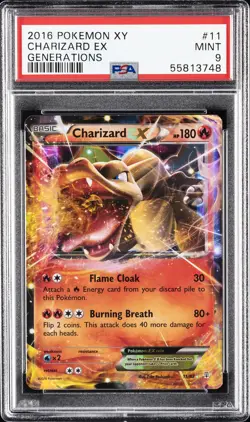 2016 POKEMON XY GENERATIONS #11 CHARIZARD EX PSA 9 - Image 1