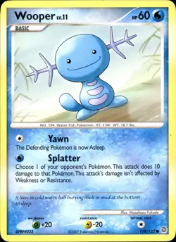 Wooper 118/132 Common - Pokemon Secret Wonders 2007 HP - Image 1