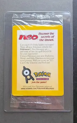 Sealed 2001 Entei #34 Reverse Holo Pokemon TCG Black Star Movie Promo - Image 1