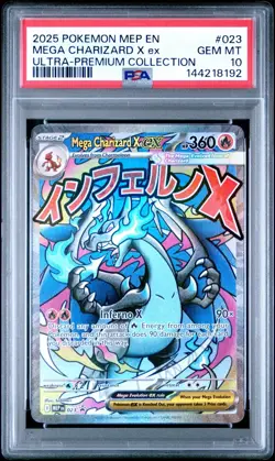 2025 Pokemon MEP En Mega Charizard X Ex Ultra Premium Collection #023 PSA 10 - Image 1