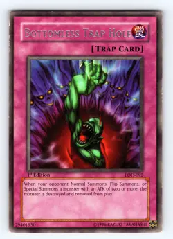 Yugioh Bottomless Trap Hole LOD-092 1st Edition Rare - LP 💎 - Image 1