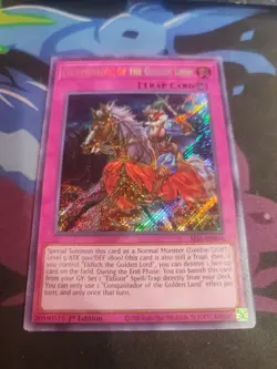 Yugioh Conquistador of the Golden Land SESL-EN034 Secret Rare 1st Edition NM - Image 1