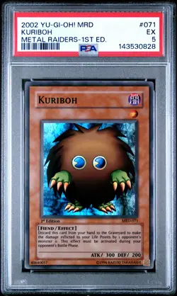 2002 YU-GI-OH! MRD-METAL RAIDERS 1ST EDITION #071 KURIBOH PSA 5 - Image 1