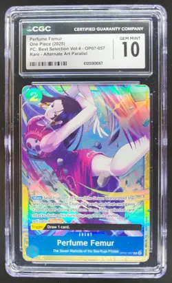 2025 ONE PIECE PERFUME FEMUR RARE ALT ART OP07-057 CGC 10 B PT - Image 1