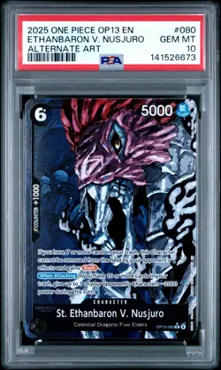 2025 ONE PIECE OP13-CARRYING ON HIS WILL #080 ST. ETHANBARON V. NUSJURO PSA 10 - Image 1