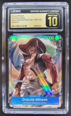 2025 One Piece Seven Warlords Dracule Mihawk CGC 10 PRISTINE A PT - Image 1
