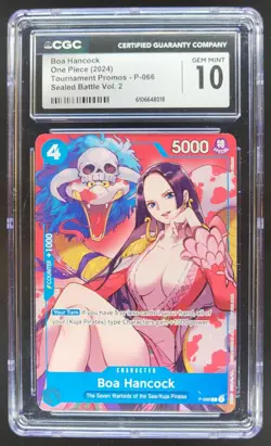 2024 ONE PIECE BOA HANCOCK SEALED BATTLE PROMO P-066 CGC 10 B PT - Image 1