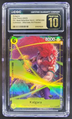 2025 One Piece Best Selection Kalgara Rare Alt Art OP08-099 CGC 10 PRISTINE A PT - Image 1