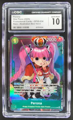 2025 ONE PIECE PERONA RARE ILLUSTRATION BOX OP09-034 CGC 10 C PT - Image 1