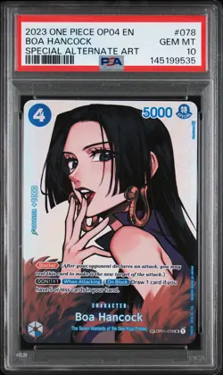 2023 ONE PIECE OP04-KINGDOMS OF INTRIGUE #078 BOA HANCOCK PSA 10 - Image 1