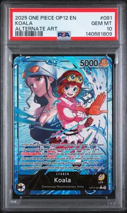 2025 ONE PIECE OP12-LEGACY OF THE MASTER ALTERNATE ART #081 KOALA PSA 10 - Image 1