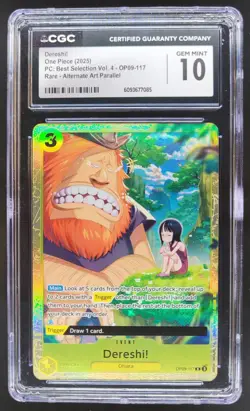 2025 One Piece Best Selection Vol.4 Dereshi! Rare #OP09-117 CGC 10 B PT - Image 1