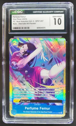 2025 ONE PIECE PERFUME FEMUR RARE ALT ART OP07-057 CGC 10 C PT - Image 1