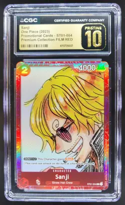 2023 One Piece Premium Collection FILM RED Edition Sanji CGC 10 PRISTINE B PT - Image 1