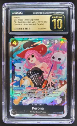 2025 One Piece Best Selection Perona Rare Alt Art #OP10-092 CGC 10 PRISTINE A PT - Image 1