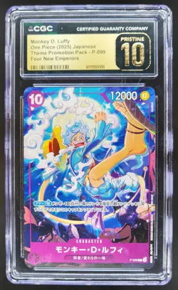 2025 ONE PIECE JP MONKEY D. LUFFY THEME PROMO PACK P-099 CGC 10 PRISTINE A PT - Image 1