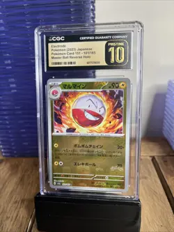 ⚡⚡ CGC 10 PRISTINE Electrode 101/165 Master Ball Reverse Holo 151 Pokemon Card - Image 1