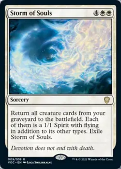 Storm of Souls - Medium Play MTG Commander 2021 Crimson Vow - Image 1