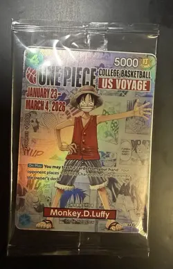Namco Monkey.D.Luffy P-055 Promo Holo One Piece Promotion Card English - Image 1